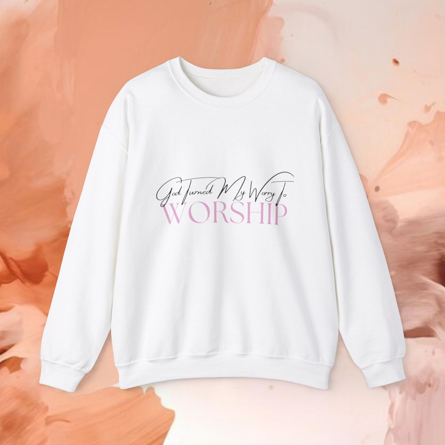 God Turned My Worry To Worship-Crewneck Sweatshirt