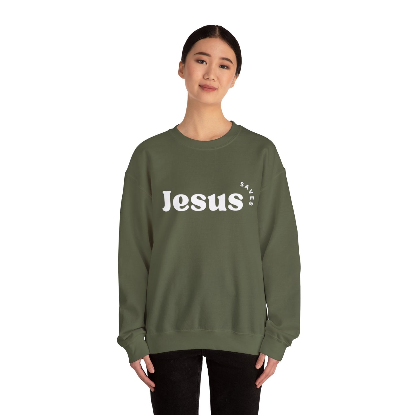 Jesus Saves-Crewneck Sweatshirt