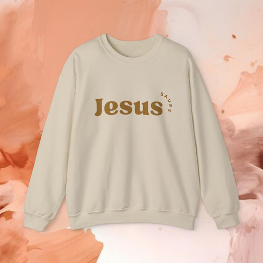 Jesus Saves-Crewneck Sweatshirt